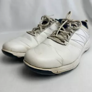 Skechers Performance Go Golf Mens 11 White with Grey Waterproof Spikes Shoes - Picture 1 of 9