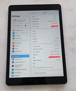 Apple iPad 10.2" 9th Gen Wi-Fi + Cellular | 256 GB SSD UNLOCKED - Picture 1 of 3