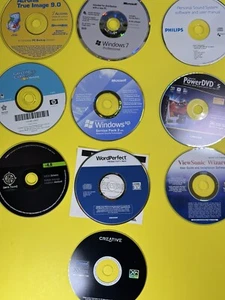 10 softwares CD Rom vintage Windows XP, Windows 7, Acronis, discos de controlador. - Imagen 1 de 12