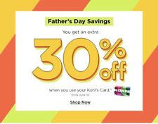 Kohl’s 30% Off w/Kohl card 3 Uses EXP June 18 In store & online