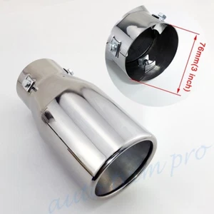 Chrome Rear Pipe Tail Muffler Exhaust Tip Cover 3" 76mm Inlet Auto Silencer Part - Picture 1 of 8