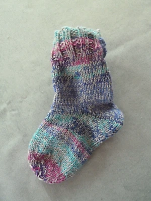 Sparstrumpf - Spar Socke -  Handarbeit - Geldgeschenke - neu blau-türkis-pink - Bild 1 von 3