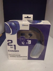 Combo de auriculares Sylvania Head Phones Bluetooth 2 en 1 más auriculares con cable - Imagen 1 de 1