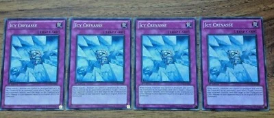 Yu-Gi-Oh 4 x   Icy Crevasse PHSW-EN069 1st Edition .Free Postage - Image 1 of 3