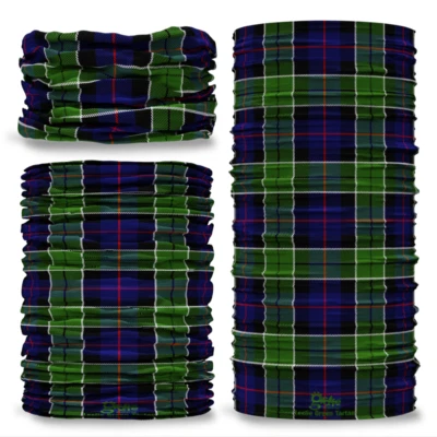 GIRAFFE Leslie Green Tartan Kopfbedeckung Schlauchschal Bandana multifunktional recycelter Kunststoff UK