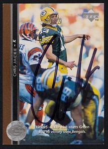 Chris Jacke Signed 1996 Upper Deck Card #191 - Green Bay Packers Auto - Picture 1 of 2