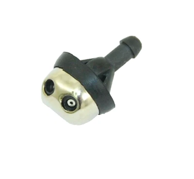 Twin Spray Washer Nozzle Chrome Fits Volkswagen Type1 Bug Type3 Ghia Thing - Image 1 of 2