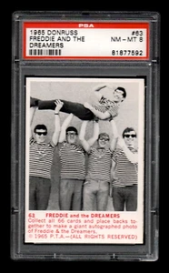1965 Donruss Freddie and The Dreamers #63  Freddie Roy Derek Peter Bernie PSA 8 - Picture 1 of 2