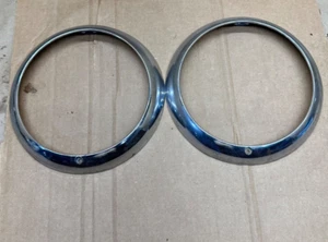OEM Willys Jeep Cj5 Headlight Bezels Trim Ring Bezel Driver Passenger Right Left - Picture 1 of 11