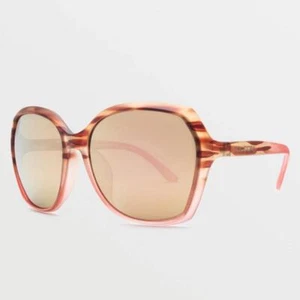 Volcom Psychic Sunglasses Women's Matte Punk Tort Bronze Champagne Chrome - Picture 1 of 1