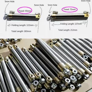 12mm Double Acting Oil Cylinder Hydraulic RC Excavator Car Stroke Tool Travel - Picture 1 of 10