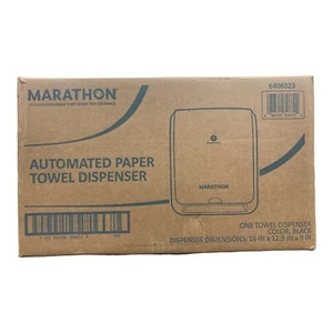 Dispensador automático de toallas de papel Marathon, negro, hasta 700' de toallas de papel - Imagen 1 de 7