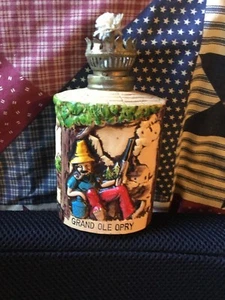 Vintage beschriftete "Grand Ole Opry" Mini / kleine Öllampe, Nashville Souvenir - Bild 1 von 2