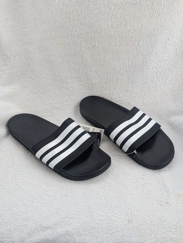 Sandalo slip on nero bianco Adidas Adilette comodo uomo 10 donna taglia 8