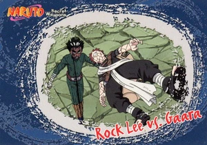 NARUTO SECRET WEAPONS 2007 INKWORKS/PANINI PROMO CARD P-I ROCK LEE VS. GAARA - Picture 1 of 1