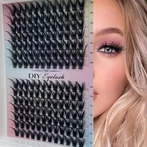 3D Cat Eye Clusters Lashes Manga Fox Individual Lashes for Eyelash Extensions - Picture 1 of 15