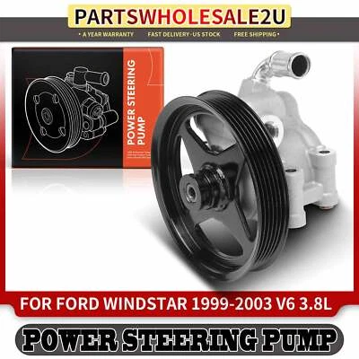 Bomba de dirección asistida con polea para Ford Windstar 1999 2000 2001 2002 2003 V6 3,8 L Foto 1 de 4