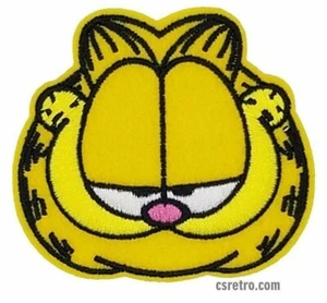 Garfield Face Vintage Retro Cartoon Comic TV Show Iron on Patch Applique NEW - Picture 1 of 2