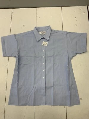 Camisa abotonada azul manga corta Elbeco para hombre talla 48 Foto 1 de 4