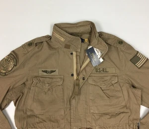 Chaqueta de campo Polo Ralph Lauren M65 ejército militar paracaidista bandera de Estados Unidos desierto - Imagen 1 de 18