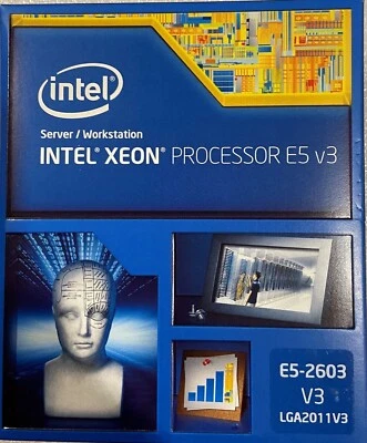 Intel BX80644E52603V3 SR20A Xeon Processor E5-2603 v3 15M Cache, 1.60 GHz NEW - Image 1 of 2