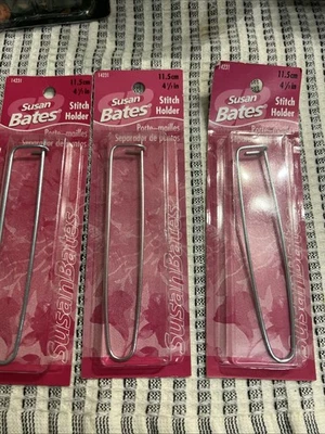 Lote de 3 nuevos soportes de puntada Susan Bates 4,5" tejidos artesanales para tejer 14231 Foto 1 de 3
