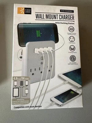 Case Logic Universal Wall Mount Charger With Docking Station New - Image 1 of 2