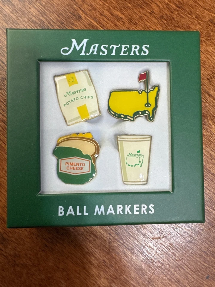 Paquete de 4 marcadores de pelota Masters Golf “Concessions” Augusta National *NUEVO EN CAJA* Foto 1 de 1