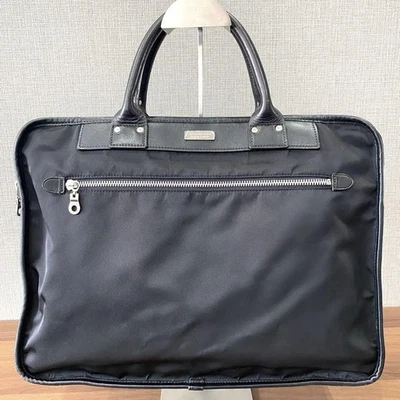 Burberry Black Label Purse Business Bag Briefcase Nylon Black with gusset - Image 1 of 4