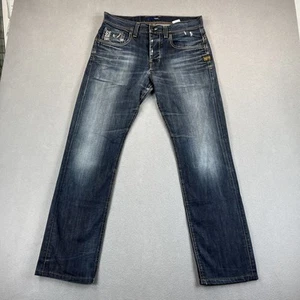 G-Star Raw 3301 Attacc Jeans Mens 32x32 Made Italy Straight Distressed Denim - Picture 1 of 24