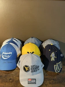West Virginia Mountaineers WVU 8 Hat Lot Nike , Orange Bowl,Nehlen Auto - Picture 1 of 3