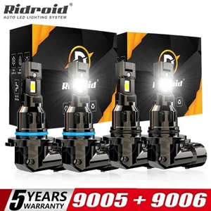 9005 9006 LED Headlight Kit High Low Beam Bulb Super Bright 6500K White 20000LM - Picture 1 of 19