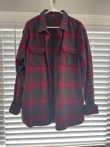 Orvis Flanellhemd Erwachsene XXL rot schwarz kariert dick Outdoor Jagd Fisch Taschen - Bild 1 von 4