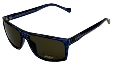 Gafas de sol rectangulares de plástico azul mate Lucky Brand para hombre, estribillo de lente de humo Foto 1 de 4