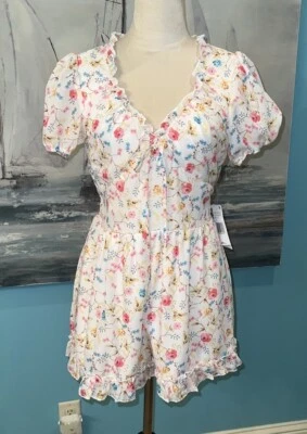 Romper floral branco City Vibe novo com etiquetas, pequeno júnior - Imagem 1 de 4