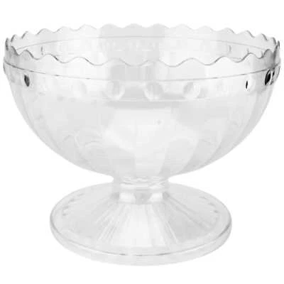 Clear Plastic Candy Bowl Lolly Buffet Christmas Trifle Dessert Container 18cm - image 1 of 2