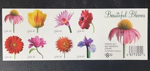 Scott #4185a, 41c Flowers Convertible Booklet pane of 20 stamps, Self-adhesive - Picture 1 of 2