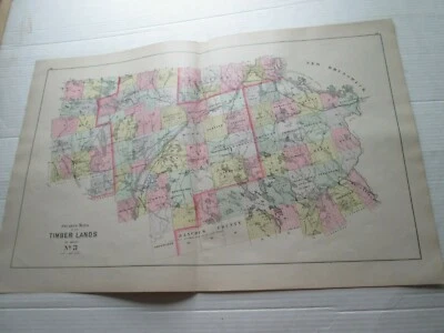MAPA ANTIGUO MAINE 1901/02, TIERRAS MADERABLES #2, #3, #4, +++ ATLAS DE ESTUARDO Foto 1 de 4