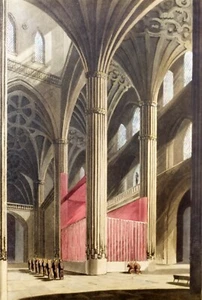 1809 - Spagna - Chiesa Domenicana di Salamanca - INCISIONE colorata a mano (01916) - Foto 1 di 2
