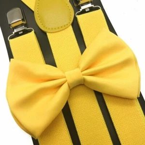 Adult Suspender + Bow-Tie Wedding Matching Set for Adults Men Women (USA Seller) - Picture 1 of 59