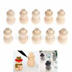 10Pcs Wooden Peg Dolls Snowman DIY Craft Project Toy Home Office Decor Fittings