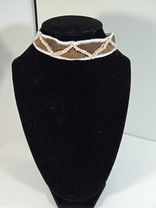 Damen Häkel Perlen Halsband/Halskette - Bild 1 von 4