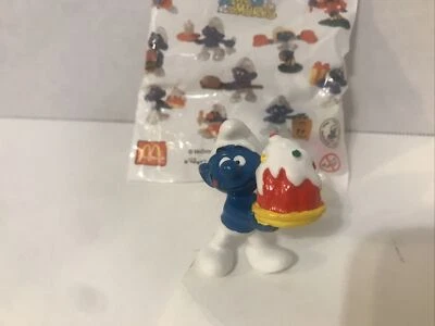 Smurfs 20100 Cake Smurf McDonalds Figure Rare Vintage 1996 Toy PVC Figurine Peyo - Image 1 of 4