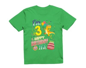 Kids I'm Three Happy Third Birthday T-Shirt Celebration Gift Boy Girl Party - Picture 1 of 12