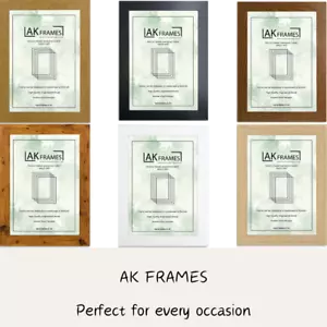 Photo Frames BLACK Picture Frame OAK WALNUT WHITE A1 A2 A3 A4 A5 Modern Poster - Picture 1 of 28