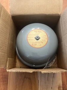 Edwards General Signal Grey Fire Bell 325-6C5 6V - Picture 1 of 2