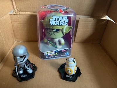 Hasbro Yoda Mighty Muggs + Funko BB-8 & Captain Phasma Star Wars Minis - Image 1 of 2