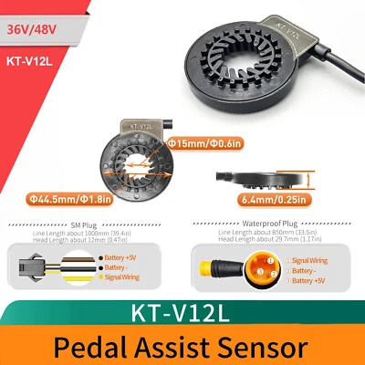 E-Bike 36V/48V KT-V12L 12 Magnets PAS Pedal Assist Sensor Dual Hall Sensor SM/WP - Bild 1 von 4