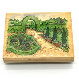 Gummistempel Wood Manor Secret Garden groß 4x5 R024 Stampendous 1995 - Bild 1 von 9