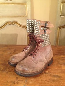 WWII Vietnam Military Jump Boots Steampunk Ranger Scout Boots Mens 8 - Picture 1 of 7
